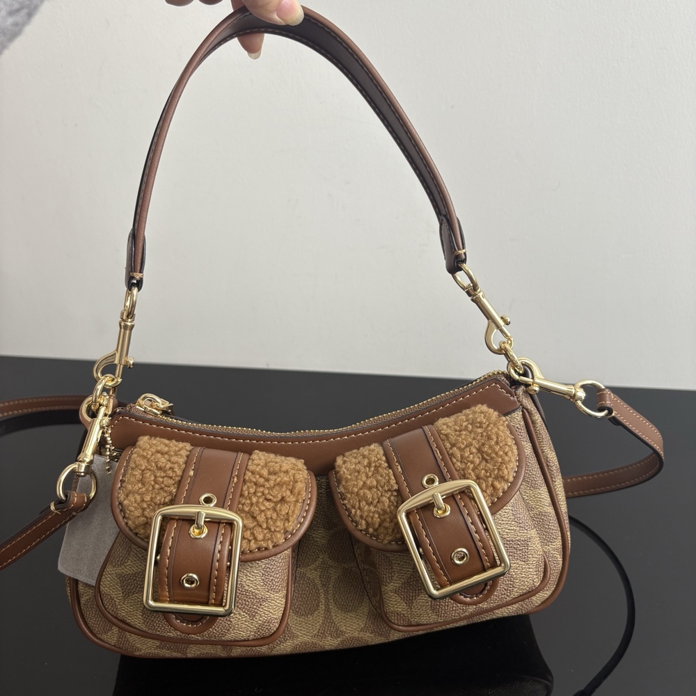 Coach khaki color crossbody bag